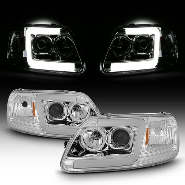 Smoke 1997-2004 Ford F150 Expedition 97-99 F250 Headlights+Corner Signal Lamps